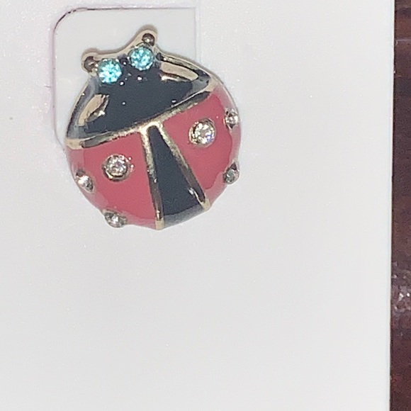 🐞Betsey Johnson Ladybug Stud Earrings-NWT - Picture 6 of 11